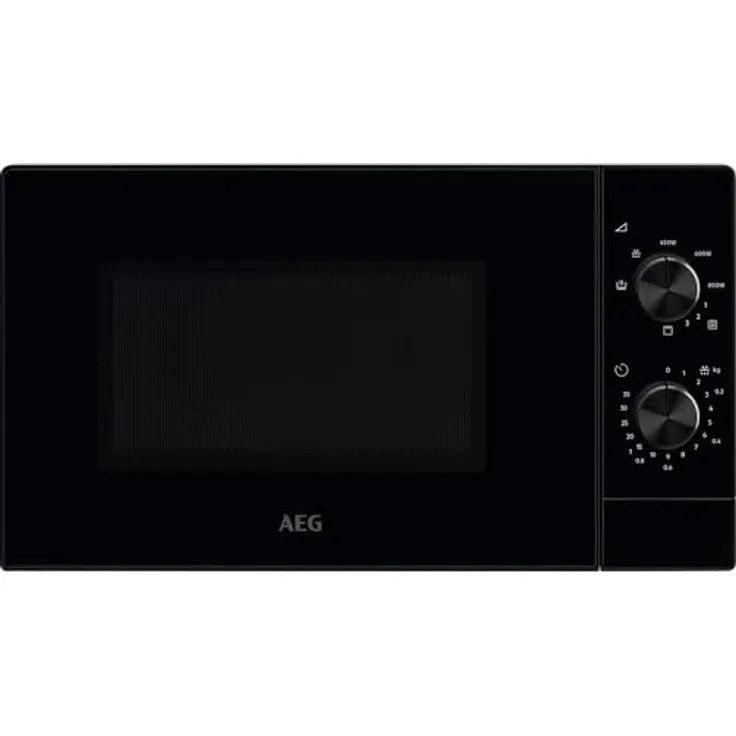 AEG Mikrowelle mit Grill MFB2111DB, 21 L, 800 W Mikrowellenleistung, 1000 W Quarzgrill, 5 Leistungsstufen, Edelstahl-Innenraum, Schwarz, Drehteller Ø 27 cm