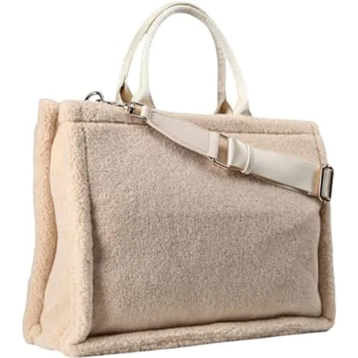 Replay Shopper Tasche 39 cm, 100% Polyurethan, beige, Einkaufstasche – Bild 4