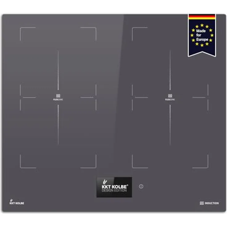 KKT KOLBE IND5905TFT Induktionskochfeld 60 cm Autark, 7,2 kW, 4 Zonen, 2 Flexzonen, TFT-Touchdisplay, Rahmenlos, Schnellaufheizung, BBQ-Funktion