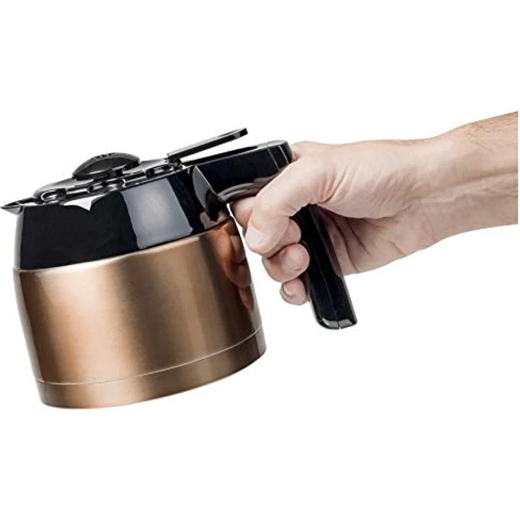 Bestron Kaffeemaschine mit Thermokanne, 8 Tassen, 900 W, Edelstahl in Kupfer -Optik – Bild 5