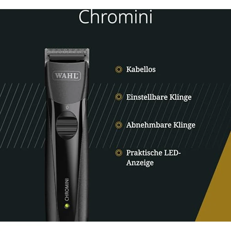 Wahl Chromini Cordless Hair Trimmer - Deutsch-Entwickelte Klinge, Lithium-Ionen-Energie & Geräuscharmer Motor – Bild 2
