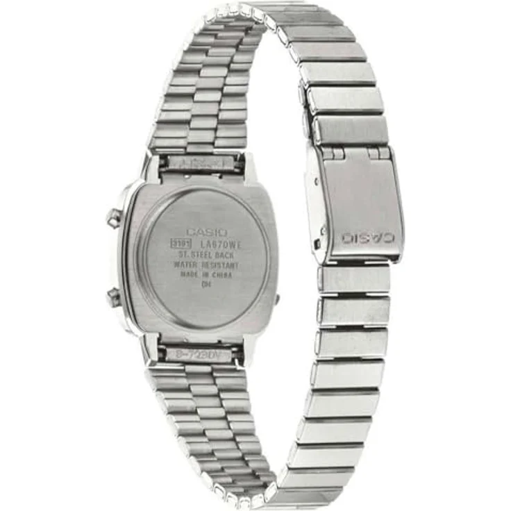 Casio Damen Digital Quarz Uhr mit Edelstahl Armband LA670WEA-8AEF – Bild 2