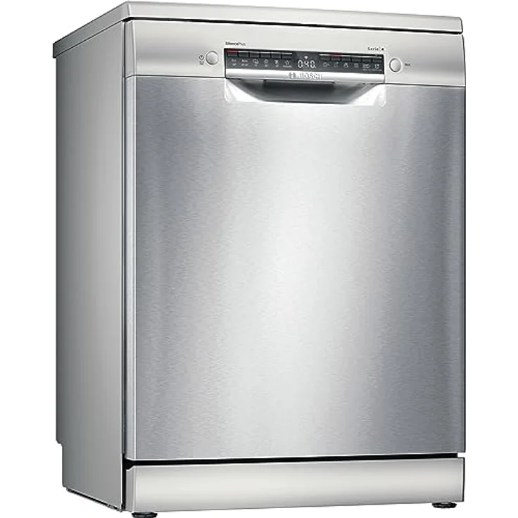 Bosch Serie 4, Freistehender Geschirrspüler, 60 cm, Silver Inox, SMS4EMI06E – Bild 1
