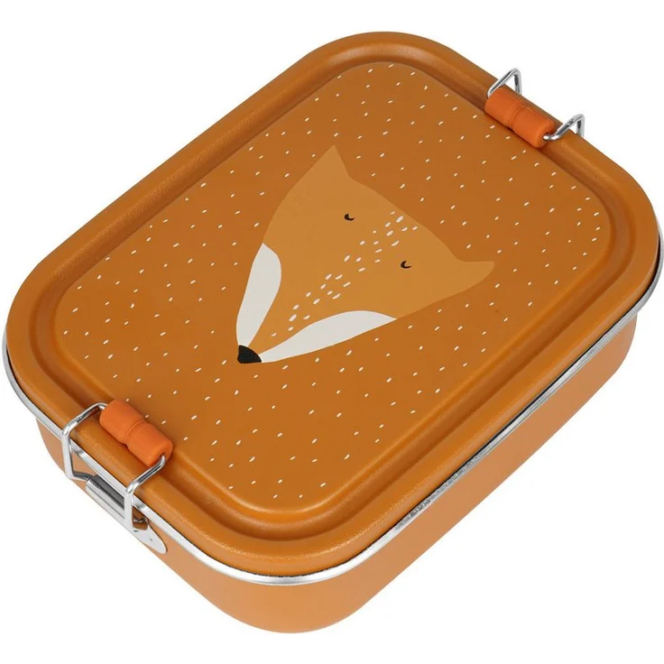 Trixie Baby Lunchbox Trixie Brotdose aus Edelstahl Mr Fox Fuchs Orange Small, für Kinder ab ca. 3 Jahren, ideal für unterwegs, leicht und langlebig - Preisvergleich – Bild 1