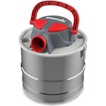 Starmix AV P-615 Aschesauger für Kamin und Feuerstellen, Kaminsauger mit Vorfilter, 600W & 15 L Auffangbehälter aus beschichtetem Stahl, Sauger mit 160 mbar und aluminiumverstärktem 1,3m Saugschlauch