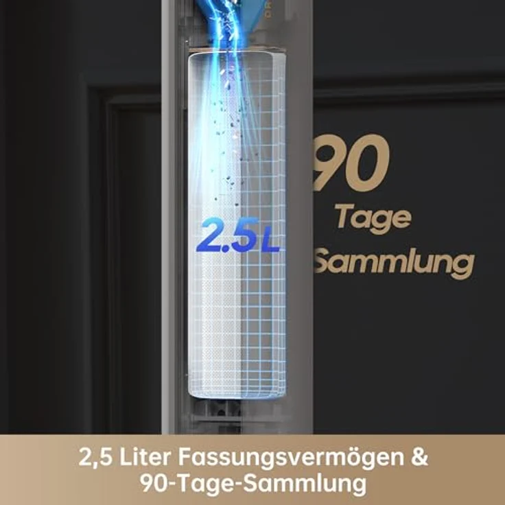 Dreame Z10 Station Staubsauger, 2,5L Staubbeutel für automatische Entleerung, bis zu 90 Tage lang bequem, 150AW starke Saugkraft, bürstenloser Motor mit 108.000 UpM, mit Laufzeit von 65 Minuten – Bild 4