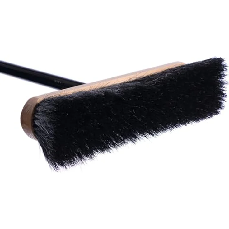 BawiTec Roßhaarbesen Kehrgarnitur, sehr weich, 30 cm, lackierter Buchenholzkörper, kompatibel mit Standardstielen, für empfindliche glatte Böden – Bild 3