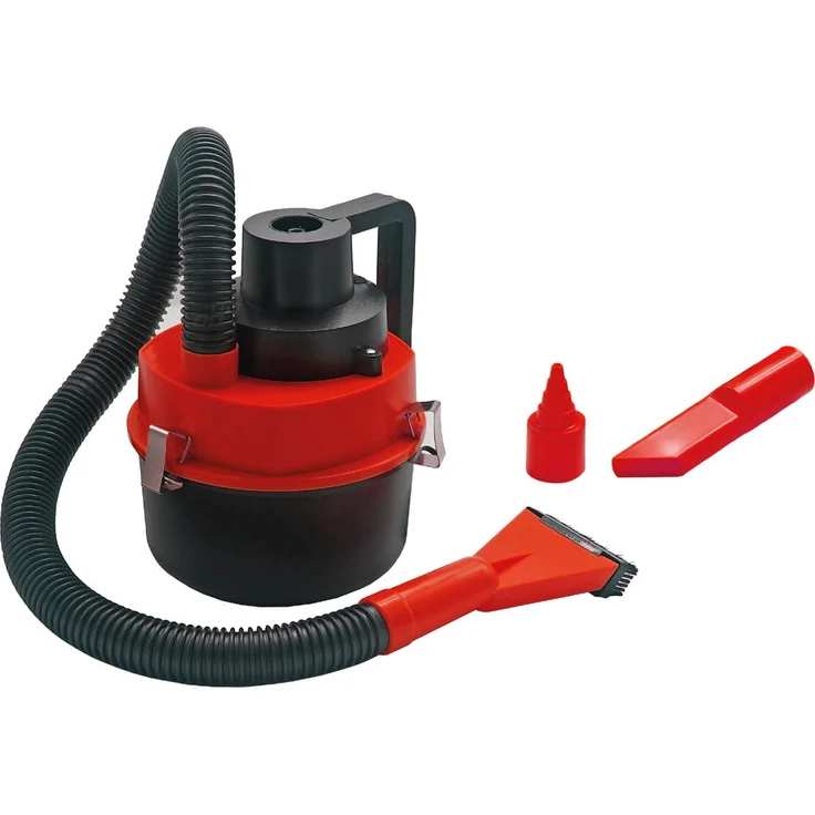AMiO 02381 VC-02, Kabelgebundener Autostaubsauger 12V 93W, 3m, inklusive 3 Düsen und Bürste