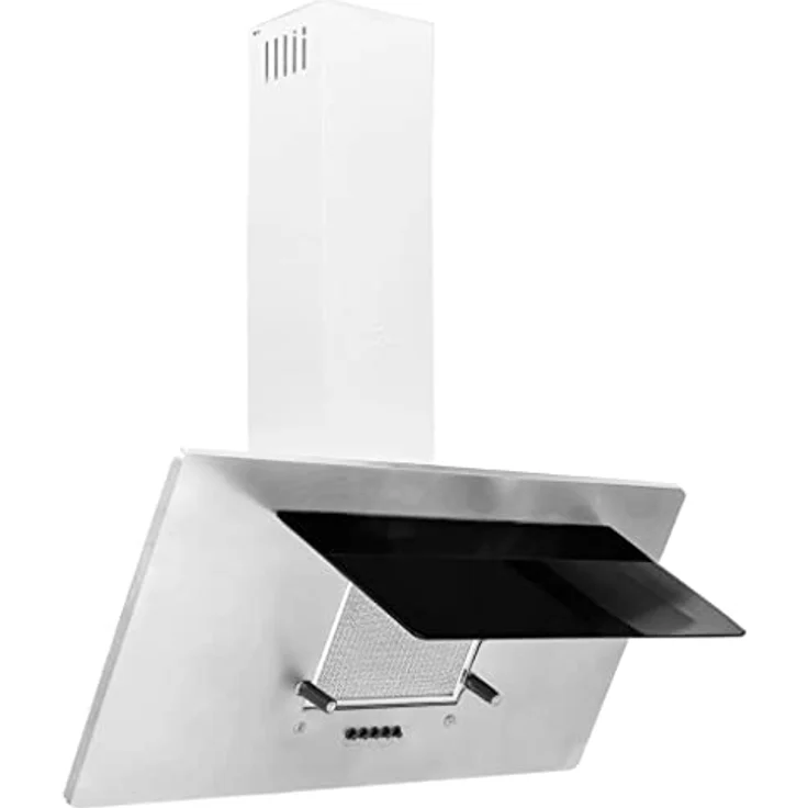 vidaXL Dunstabzugshaube 90 cm, Edelstahl und Hartglas, geräuscharm mit 3 Geschwindigkeitsstufen und LED-Lampen, Silber – Bild 4