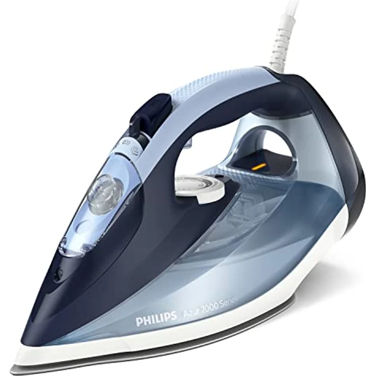 Philips Azur 7000 Serie Dampfbügeleisen - 2800 W, 50 g/min Dauerdampf, 250 g Dampfstoß, Vertikaldampf, SteamGlide Plus-Sohle, Louros/Baumwollblau (DST7020/20) – Bild 1