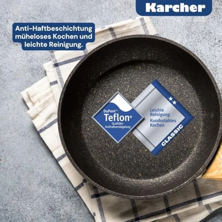 Karcher Bräter 2in1 (Aluguss, 8,7 Liter, inkl. Deckel und Topfhandschuhen) schwarz – Bild 8