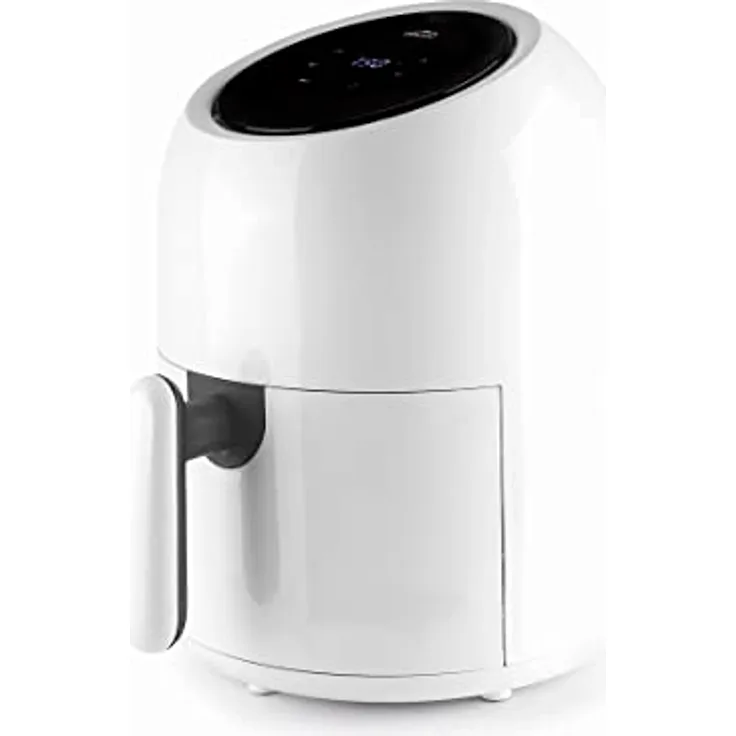 Lacor - 69509 - Vitalcook ölfreie Fritteuse, Heißluftfritteuse mit TotalCook-Technologie, Heißluftfritteuse mit exklusivem Rezeptbuch in 3 Sprachen, Mit Digitalanzeige, 1000 W, Fassungsvermögen 3 L