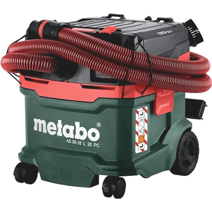 Metabo Akku-Sauger AS 36-18 L 20 PC 18 V, Staubklasse L, mit Boost-Modus, ohne AKKU, Saugstopp beim Nasssaugen, Quick-System, Nass- und Trockensauger 602071850 – Bild 5
