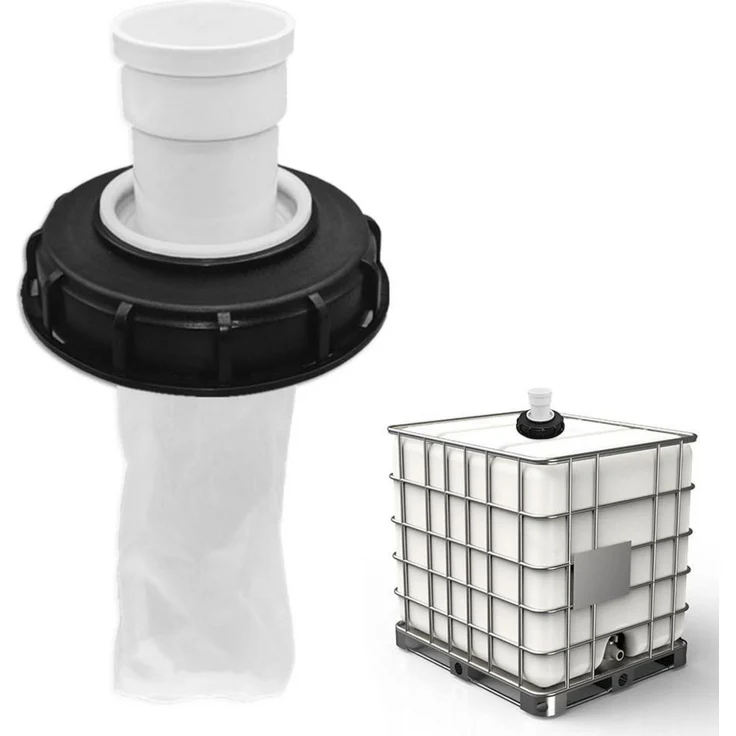 RIISOYU IBC Filterdeckel mit geradem Kopf DN 150, 165mm, PVC/PE, waschbar, effektive Wasserfiltration, langlebig und säurebeständig