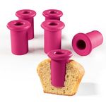 CUCAP 6x Silikon Ausstecher Backförmchen | Perfekte Aussparungen für professionelle Muffins und Cupcakes | Ideal zum Aushöhlen und Befüllen von Muffins, Cupakes | 6 Stück für ein Muffinblech