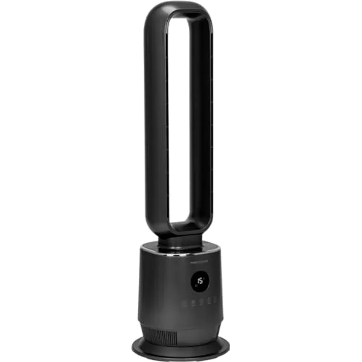 ProfiCare® PC-TVL 3152, flügelloser Turmventilator grau mit 3 Gebläsestufen, Schwenkfunktion, 12h Timer und Raumtemperatur-Anzeige