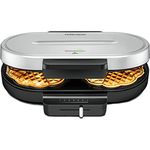 ROMMELSBACHER Waffel Automat WA 1250-2 Herzwaffeln, Backfläche je 16 cm, Antihaftbeschichtung, Backampel, stufenlos regelbar, 1250 Watt, schwarz/silber