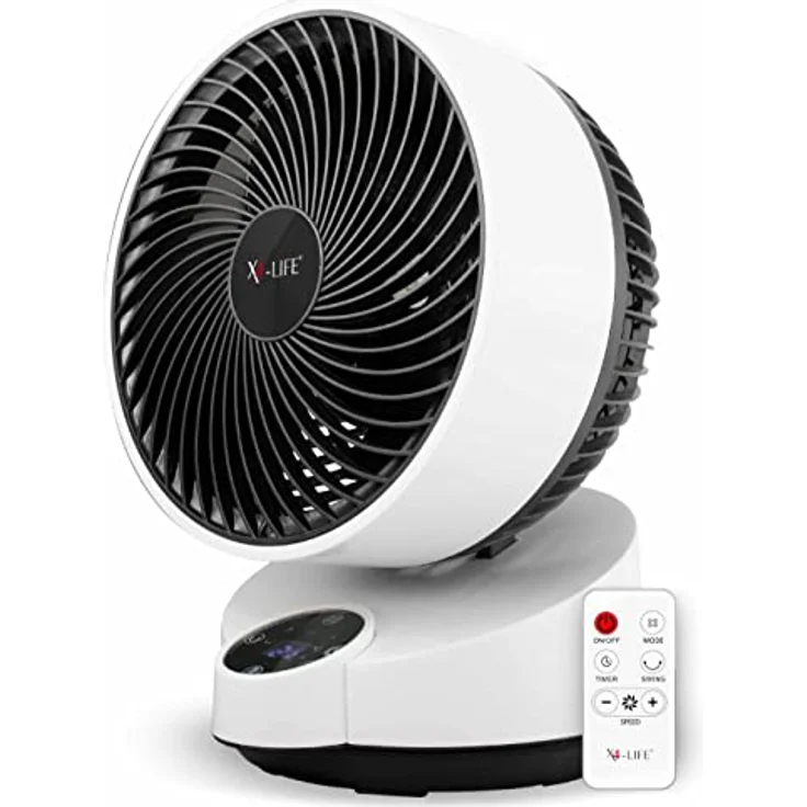 X4-LIFE Fan Pinguin Deluxe mit Touch-Display und Fernbedienung - 90° Neigung - Stromsparender Ventilator - Kippsicher - Wohnzimmer, Küche, Schlafzimmer für alle Räume bis 20m² – Bild 1