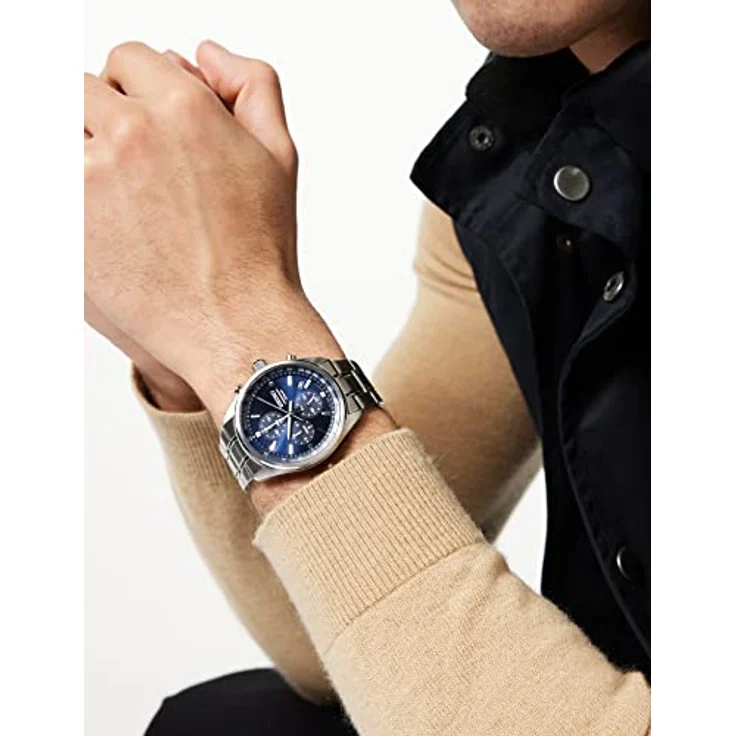 Seiko Herren-Uhr Quarz Edelstahl mit Edelstahlband SSB377P1 – Bild 2