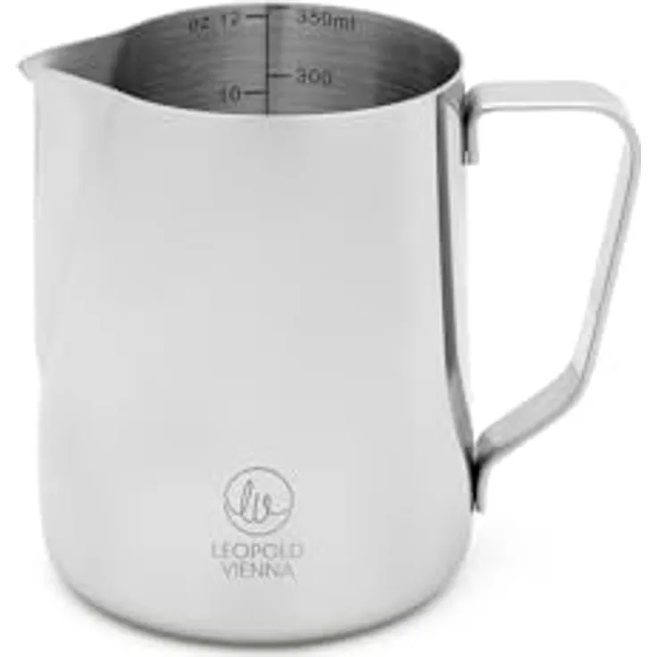 Leopold Vienna Milchaufschäumkännchen Salento 350ml Edelstahl - Spülmaschinengeeignet, für Heim-Baristas, Latte Art kreieren