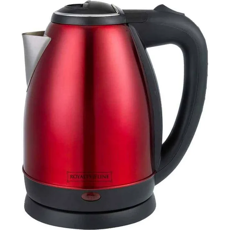 Royalty Line RL-SSK1.7L, Edelstahl Wasserkocher 1,7L, 1500W, rot, 360° drehbarer Kontaktsockel, Überhitzungsschutz, ergonomisches Design