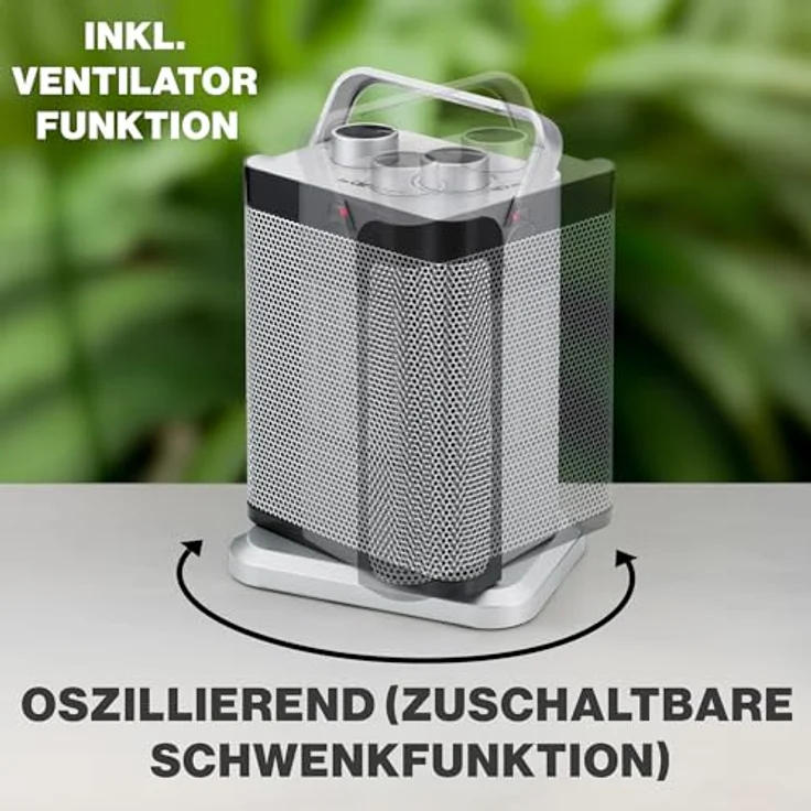 Clatronic HL 3631 Keramik-Heizlüfter, 7-Stufen-Schalter, stufenlos regelbarer Thermostat, 1000-1500 W, Heizlüfter – Bild 4