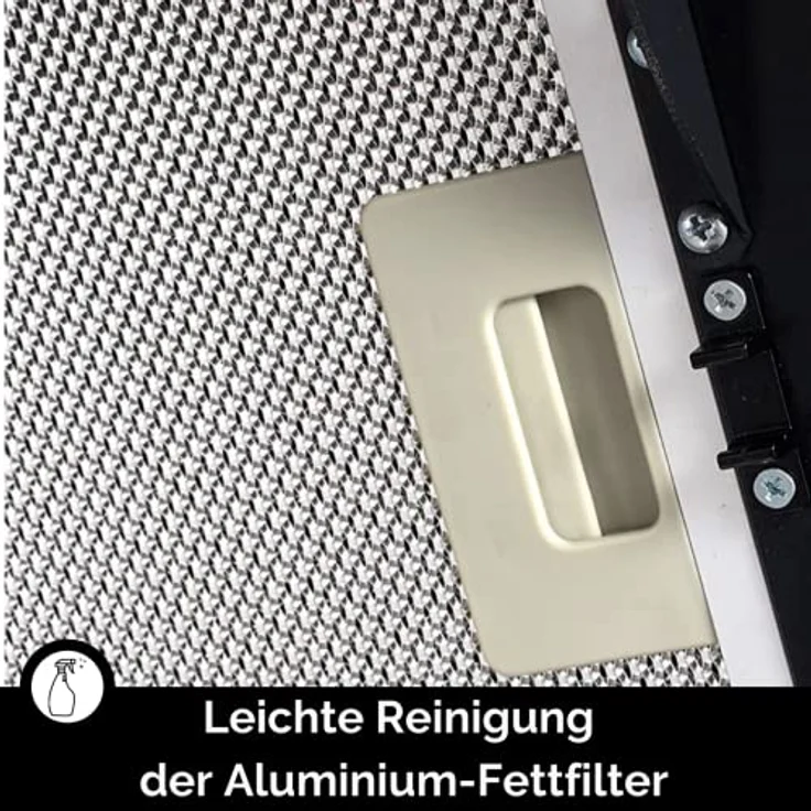 PKM S13-60BBPY, Motorhaube, Kamin abgewinkelt, Breite: 59.5 cm, Tiefe: 28.3 cm, Absaugung und Rückführung (mit zusätzlichem Rückführungsset), Matt Black – Bild 8