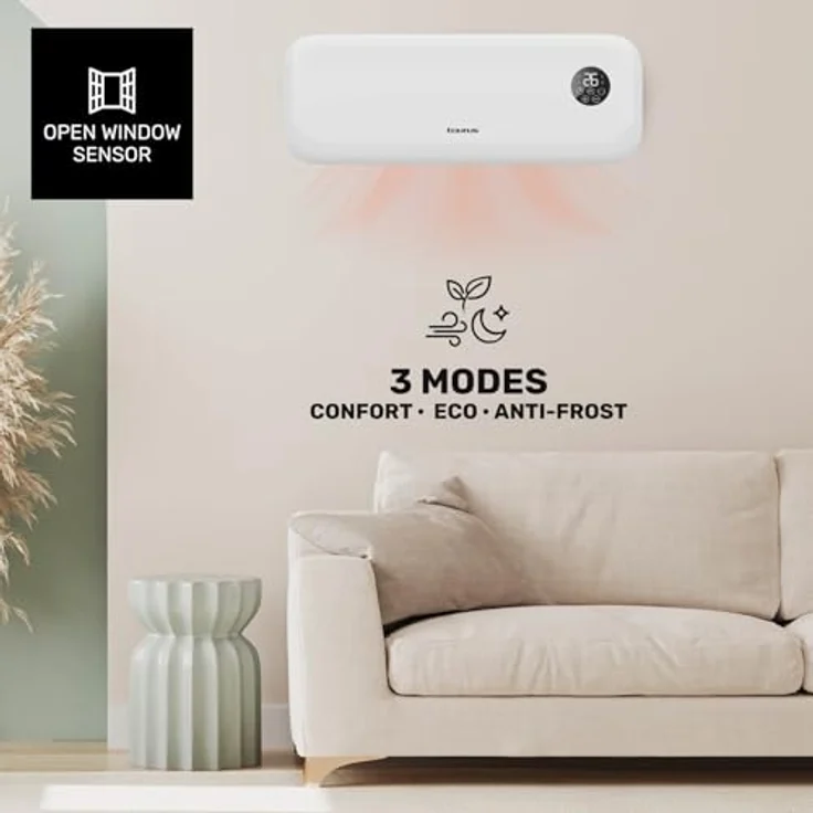 Taurus Wandheizgerät RCMB 22, 2000 W, 3 Modi, digitales Display, Fernbedienung, Überhitzungsschutz, Timer 9h, für Räume bis 20 m² – Bild 3