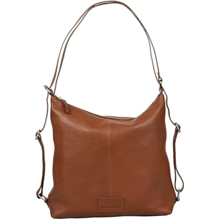 Burkely Soft Skylar Backpack Hobo, Damen Handtasche aus hochwertigem Rindsleder, braun, vielseitig tragbar als Schultertasche oder Rucksack – Bild 5