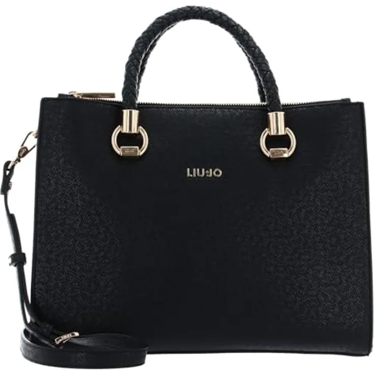 Liu Jo Damen Handtasche 33 cm, Schwarz, großes Hauptfach für optimale Übersicht