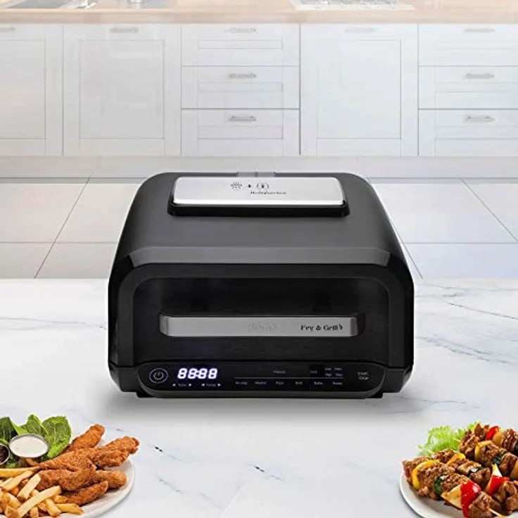 SOGO Human Technology FRE-SS-10130 2in1 Heißluftfritteuse und Tischgrill, 1700W, max Überhitzungsschutz, Timerfunktion, stufenloser Temperaturregler, schwarz – Bild 2