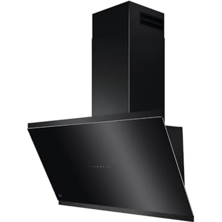 AEG NDV7791SB Kopffreihaube 90 cm, Dunstabzugshaube mit SilenceTech, Perfect Illumination und Hob2Hood, schwarz