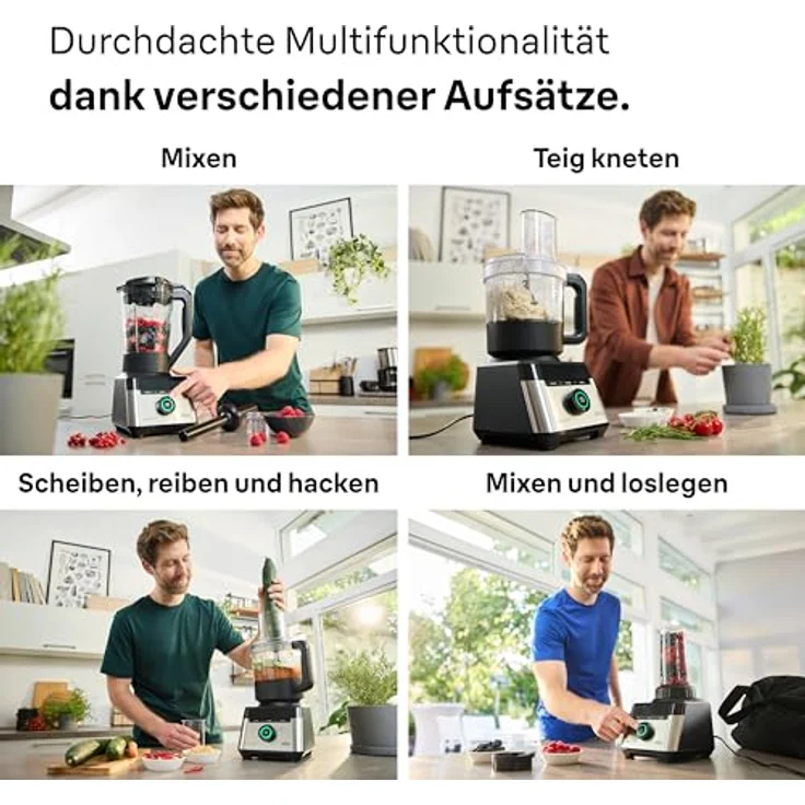 Braun PowerBlend 7 Hochleistungs-Standmixer, 30.000 U/min, 1400W, TriAction-Mixkrug, iTextureControl, 600 ml Smoothie2Go Becher, Schwarz (JB7568BK) – Bild 2