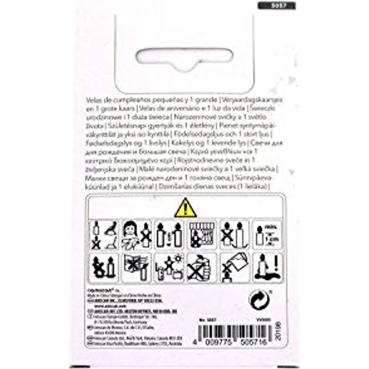 Amscan 5057 - Kerzenset, 1 Lebenslicht und 10 Geburtstagskerzen – Bild 3