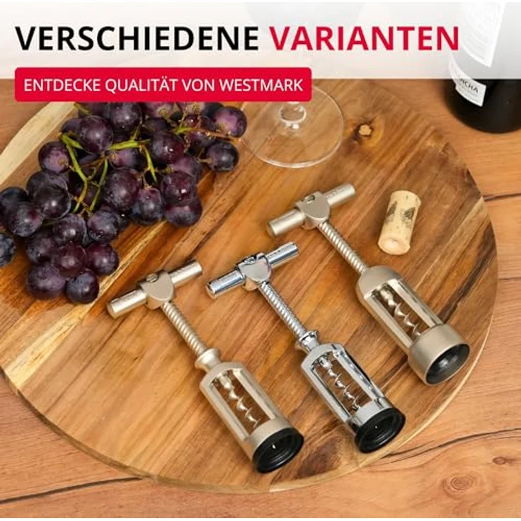 Westmark Glockenkorkenzieher, Stahl-Zink-Druckguss, Chianti, Edelmattiert, 62555580 – Bild 9