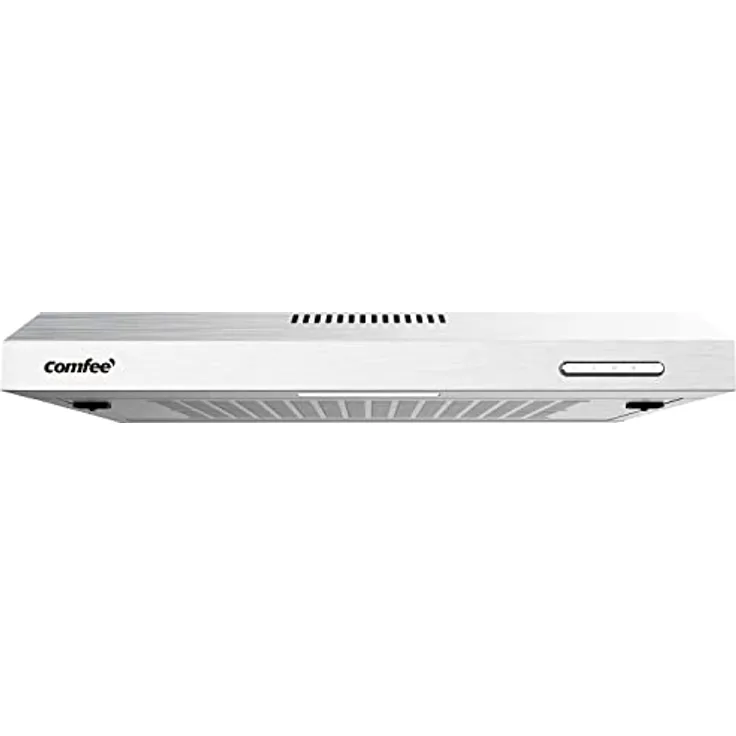 COMFEE' CHU 3.6F17BS 60cm Unterbauhauben Dunstabzugshaube Unterbau mit Edelstahl, abnehmbarem Aluminiumfilter, 200m³/h Luftstrom, 2 Stufen, 1 LED-Licht, Inox, Edelstahl Silber