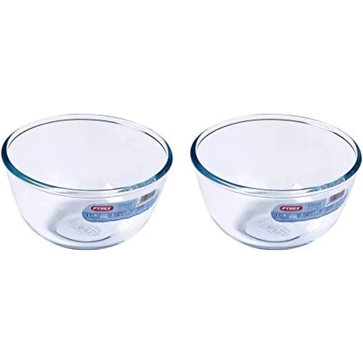 Pyrex Glasschale Classic 0,5 Liter, Borosilikatglas, transparent, 2 Bowls