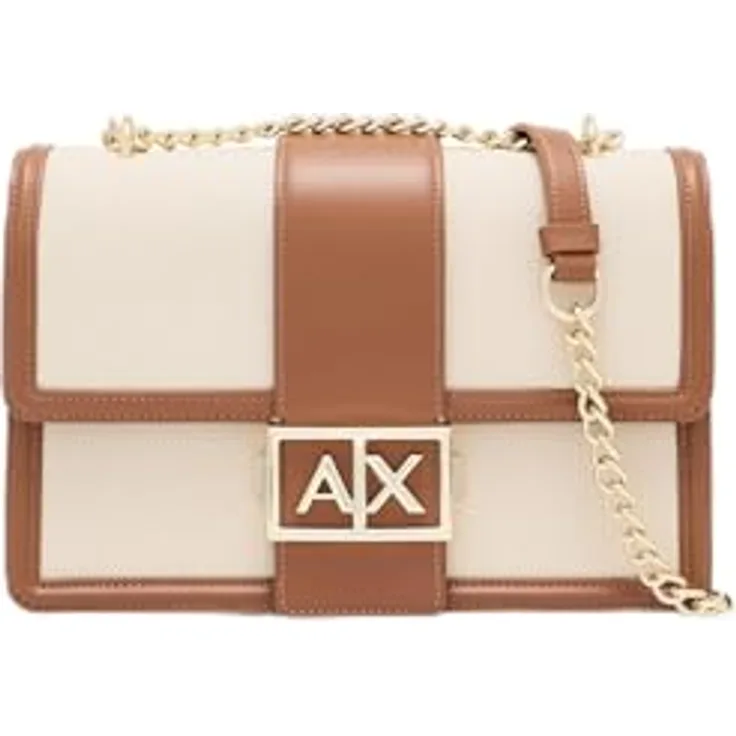 Armani Exchange Wonder Umhängetasche, 25 cm, braun, aus 100% Polyester, kompakt und stilvoll