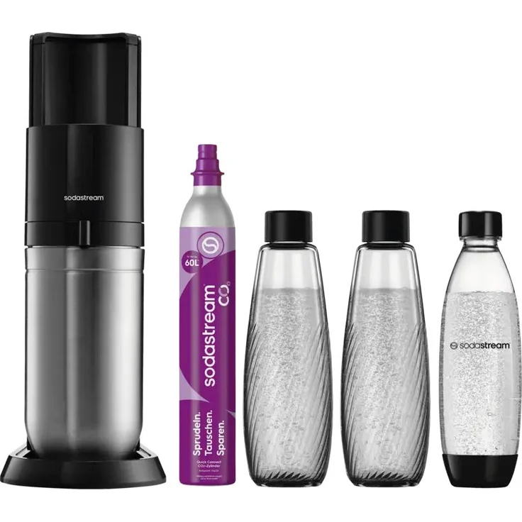 SodaStream Duo, Wassersprudler in Schwarz und Titan, für bis zu 60 l Sprudelwasser: Tests, Infos & Preisvergleich