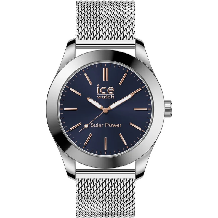 ice-watch Solaruhr ICE steel - Medium - SOLAR 3H 023794, Armbanduhr, Herrenuhr, Edelstahlarmband, bis 10 bar wasserdicht – Bild 1
