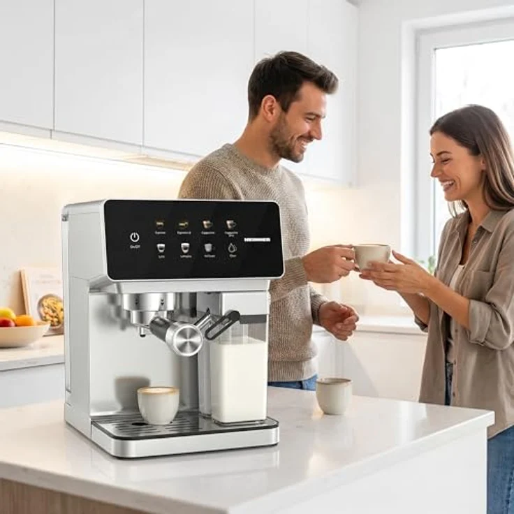 Heinner HEM-LK20DMLK Espressomaschine, 20 Bar Pumpdruck, 1350W, 1,6L Wassertank, externes Milchsystem – Bild 10