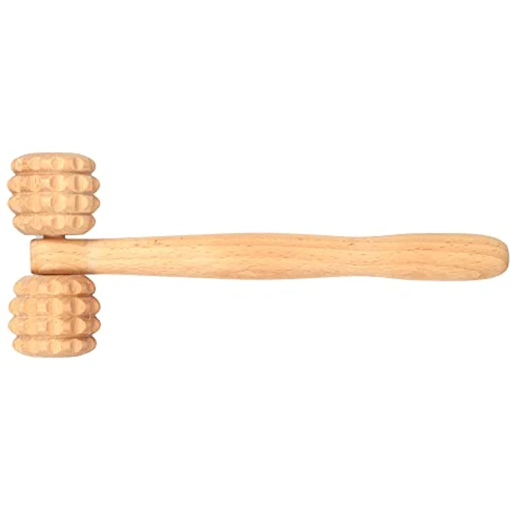 Hofmeister Holzwaren 3x Massage-Gerät aus Buchen-Holz, gegen Verspannungen & Schmerzen, Wellness & Entspannung für Rücken & Nacken, Naturprodukt, Rücken-Massage-Roller, 23 cm – Bild 3