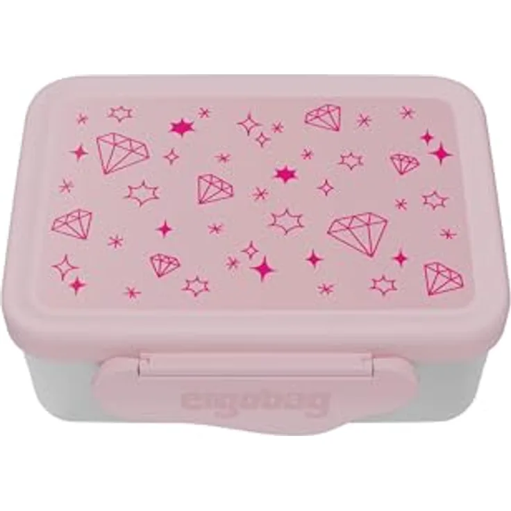 Ergobag Lunchbox Stainless Steel 3 in 1, Lunchbox, Rosa, mit herausnehmbarem Innenleben und auslaufsicherer Dichtung
