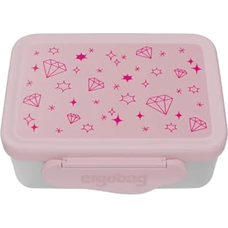 Ergobag Lunchbox Stainless Steel 3 in 1, Lunchbox, Rosa, mit herausnehmbarem Innenleben und auslaufsicherer Dichtung – Bild 1
