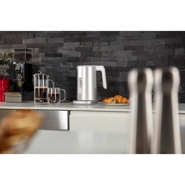 Zwilling Enfinigy Pro Wasserkocher, 1850 Watt, mit Temperatureinstellung, 1,5 l, Abschaltautomatik, Trockengehschutz, Überhitzungsschutz, Edelstahl, Silber – Bild 6