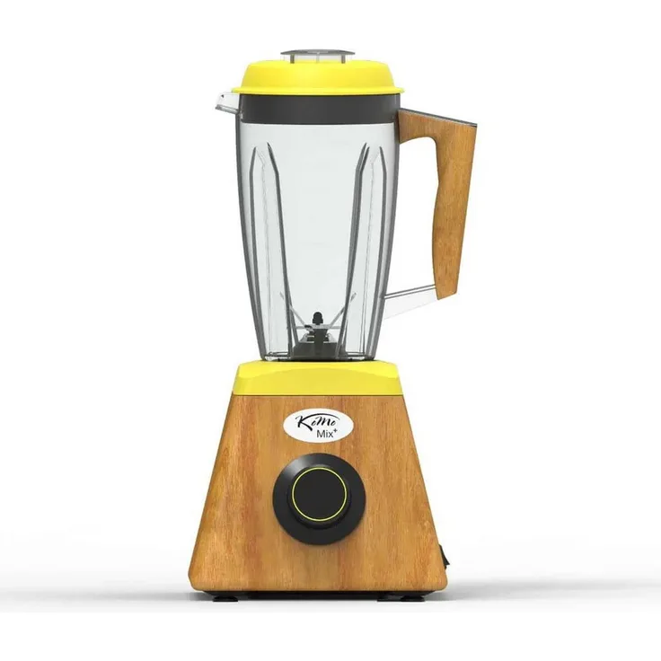 KoMo KomoMix, Standmixer aus Buchenvollholz mit 1,7 Liter BPA-freiem Behälter, 30000 U/min, rot