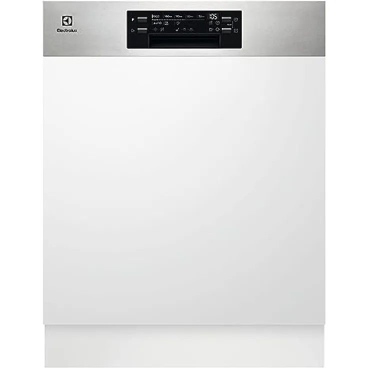 Electrolux EEA47201IX, Halb integrierter Geschirrspüler mit AirDry-Technologie, 13 Maßgedecken, Edelstahlfront, Energieklasse E