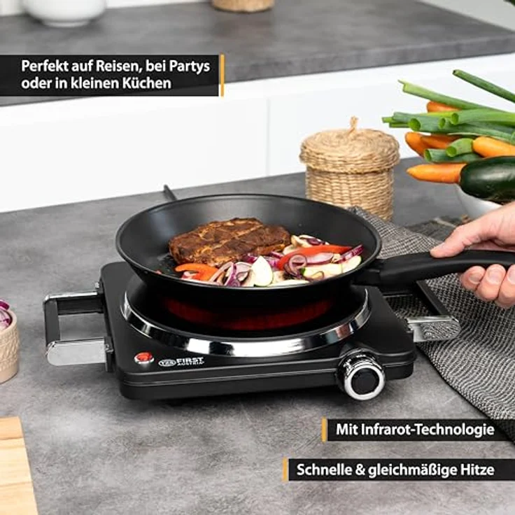 First Austria Hob infrared FIRST 5096-5, Kochplatte, Schwarz – Bild 4