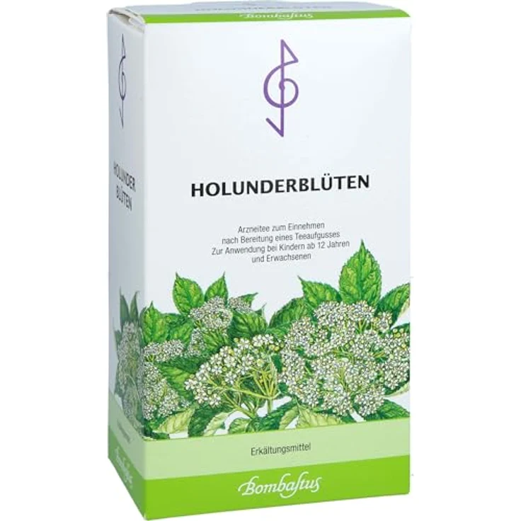 Bombastus Holunderblüten Tee, pflanzliches Arzneimittel bei katarrhalischen Erkrankungen, 100 g – Bild 3