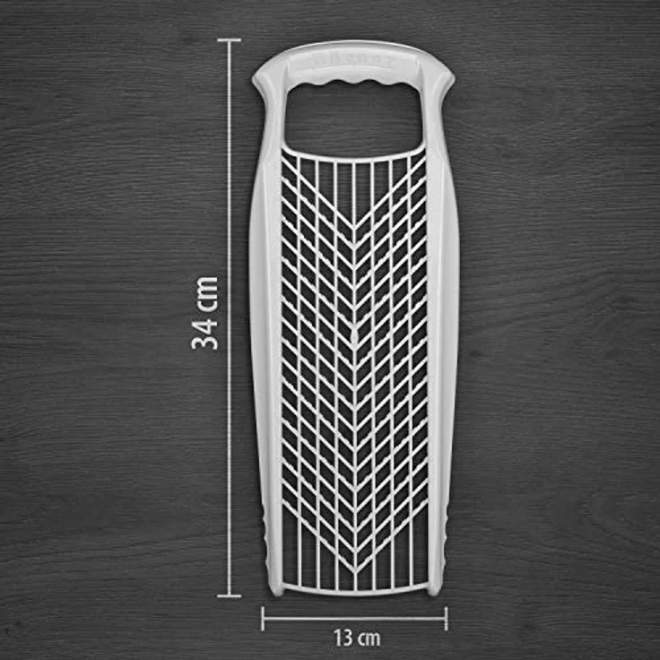 Börner Reibe PowerLine (Fein & Grob) • Küchenreibe für Gemüse, Obst und Käse • Gemüsereibe beidseitig verwendbar • Gemüsehobel • Käsereibe • Küchenhobel (Weiß) – Bild 2